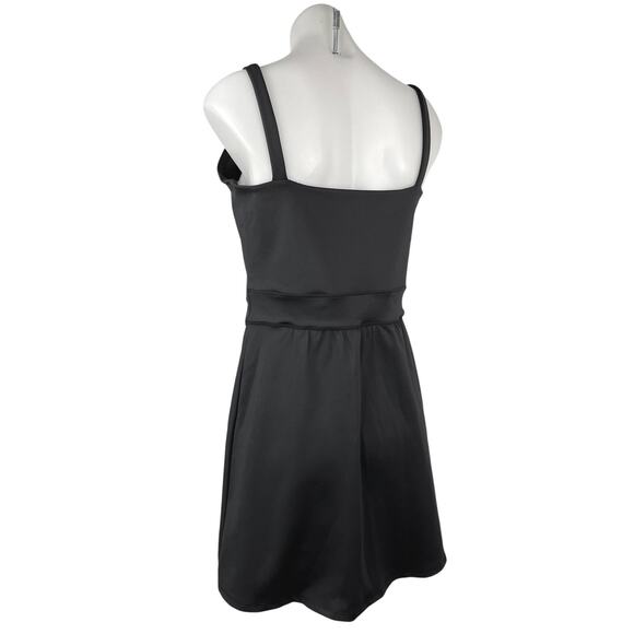 Year of Ours Black Sleeveless Square Neck Athletic Tennis Mini A Line Dress Sz L - Picture 5 of 9